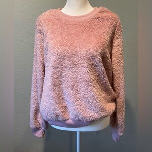 Cozy Pink Fuzzy Sweater